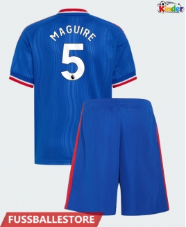 Günstige Manchester United Harry Maguire #5 Auswärts Trikotsatzt Kinder 2026-27 Kurzarm (+ Kurze Hosen)